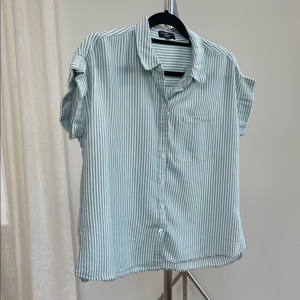 Velvet Heart Green Striped Blouse